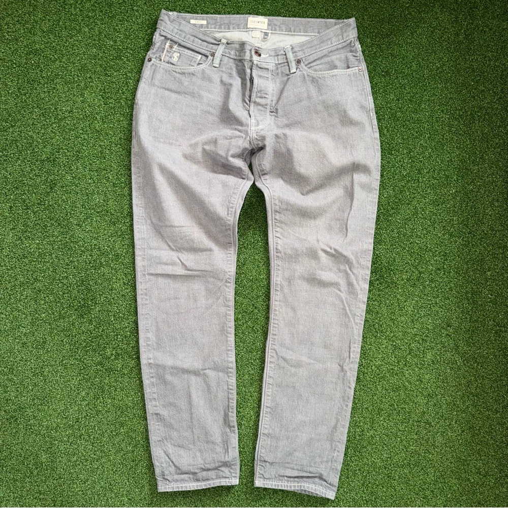 Todd Snyder Slim 33x30 Lightweight Japanese Selvedge Jean in Light Charcoal